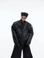 【23s September.】Metallic Logo 3D Deconstructed Leather Jacket