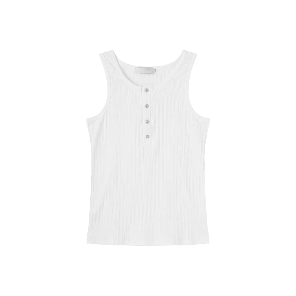 【25s Aug.】Minimalist Solid Color Crew Neck Tank Top