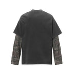 Layered Distressed Washed Long Sleeve Tee