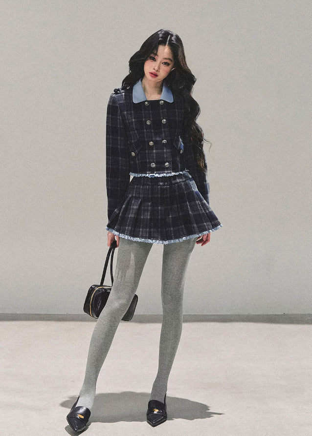 Proust Blue Plaid Academia Set
