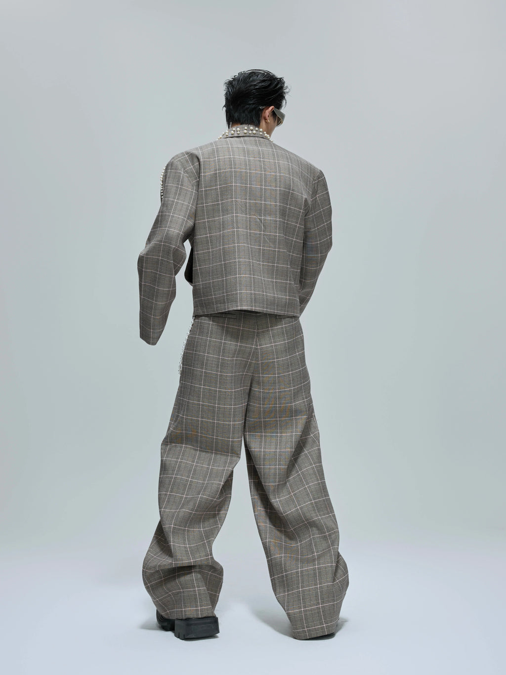 【25s Oct.】Pearl Houndstooth Lapel Jacket/Pants