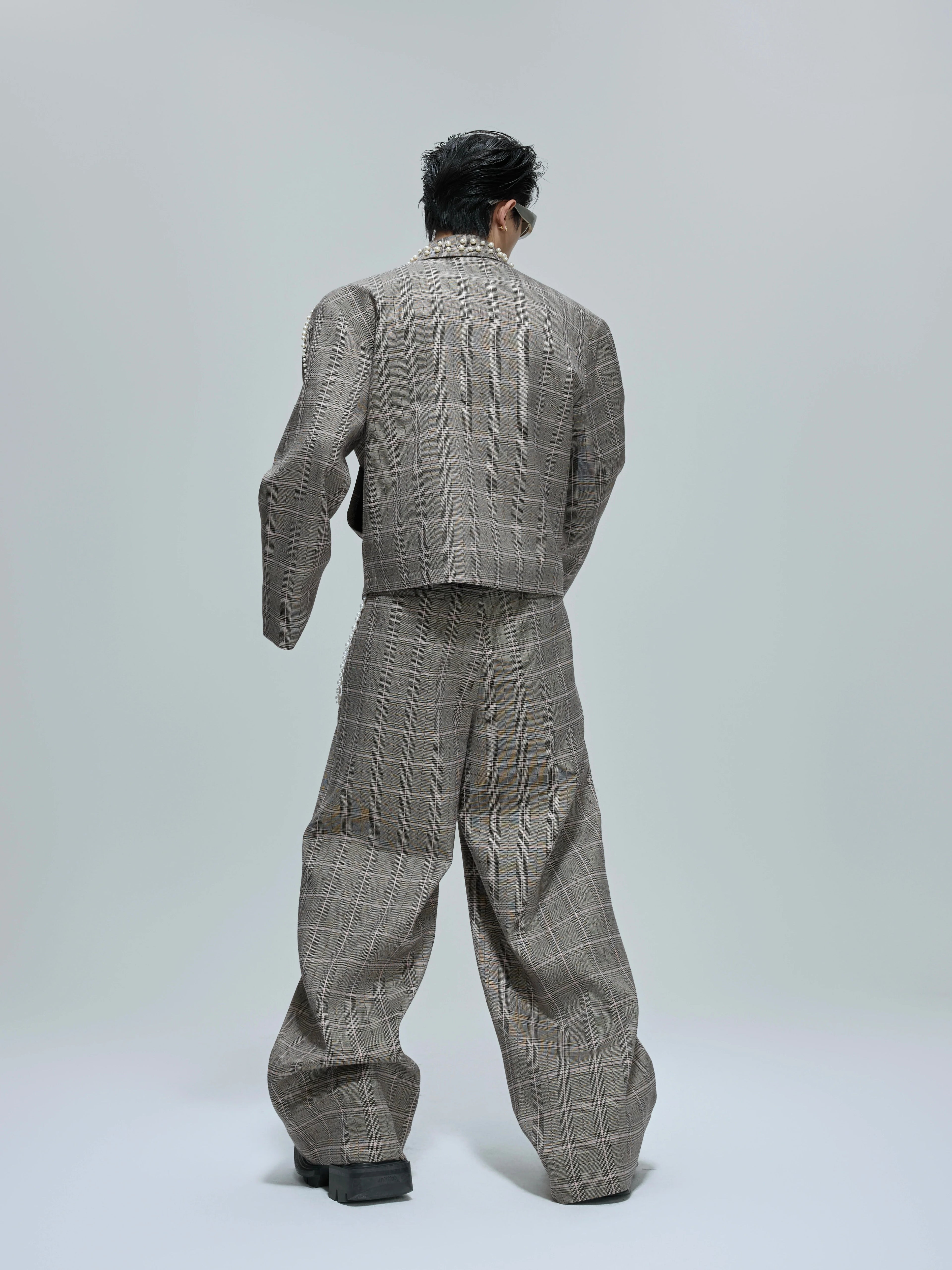 【25s Oct.】Pearl Houndstooth Lapel Jacket/Pants