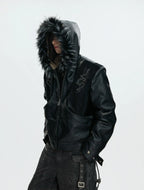 【26s Feb.】Horsehair and Crocodile Print Hooded Jacket