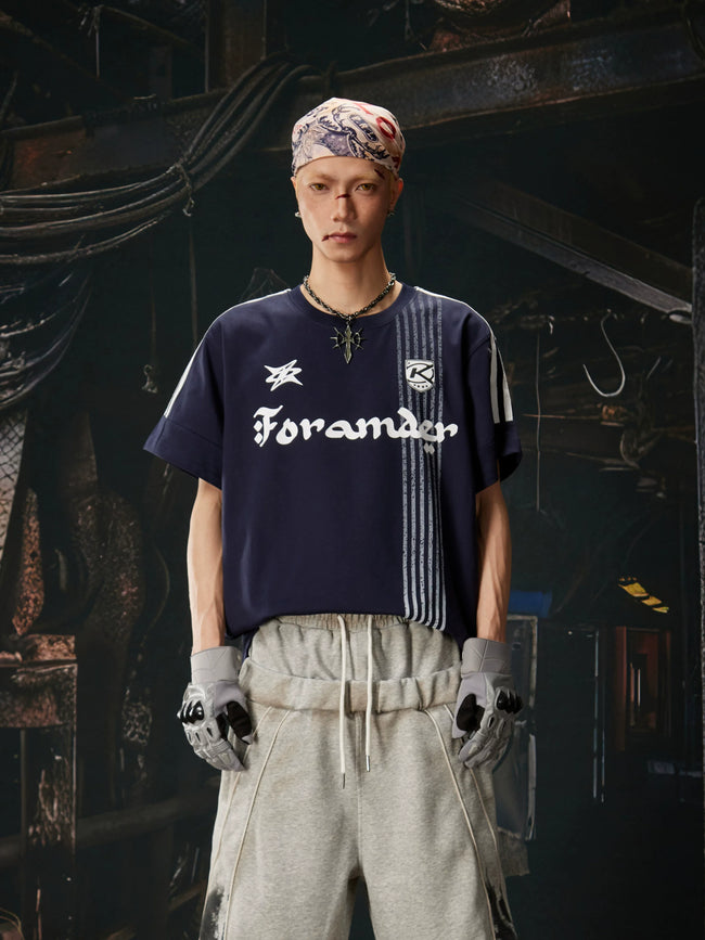 Asymmetric Stripe Jersey Tee Hover Image