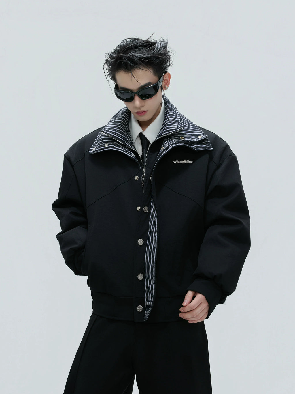 【25s Nov.】Washed Striped Thickened Cotton Coat