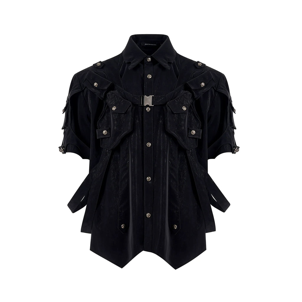 【25s Jun.】Dark Pioneer Lace-Up Short Sleeve Jacket