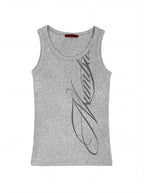 Script Graphic Compression Tank Top