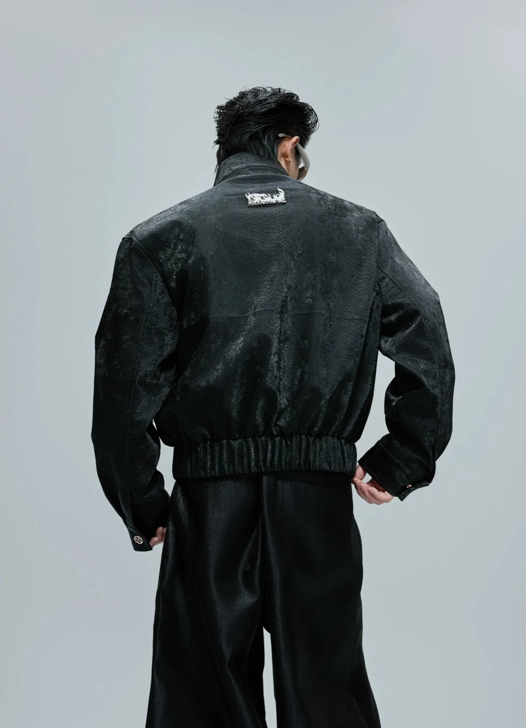 【25s Oct.】Python Textured Leather Fashion Jacket