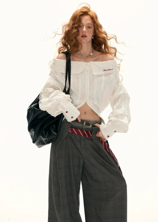 Asymmetrical V-Neck Shirt Hover Image