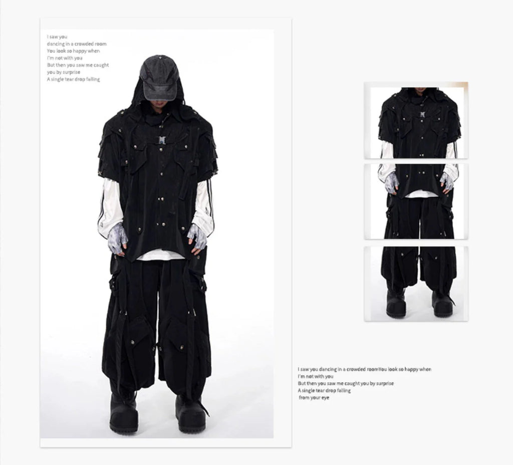 【25s Jun.】Dark Pioneer Lace-Up Short Sleeve Jacket