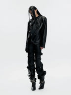 【26s Mar.】Waxed Buttoned Straight Denim Pants