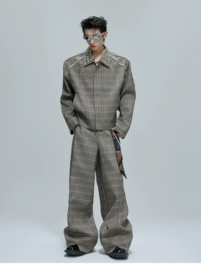 【25s Oct.】Pearl Houndstooth Lapel Jacket/Pants Main Image