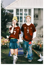 Contrast V-Neck Sports Jersey Tee