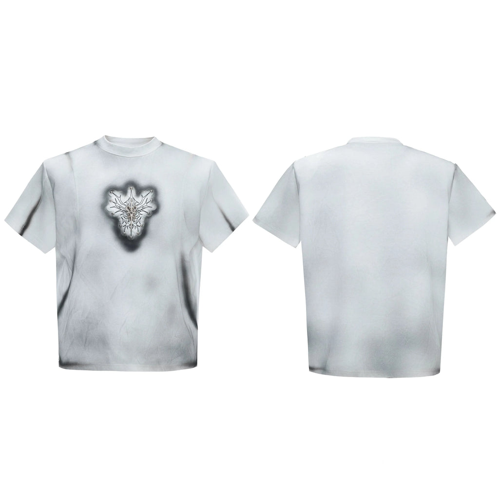 Hand-Painted Gradient Shoulder Tee
