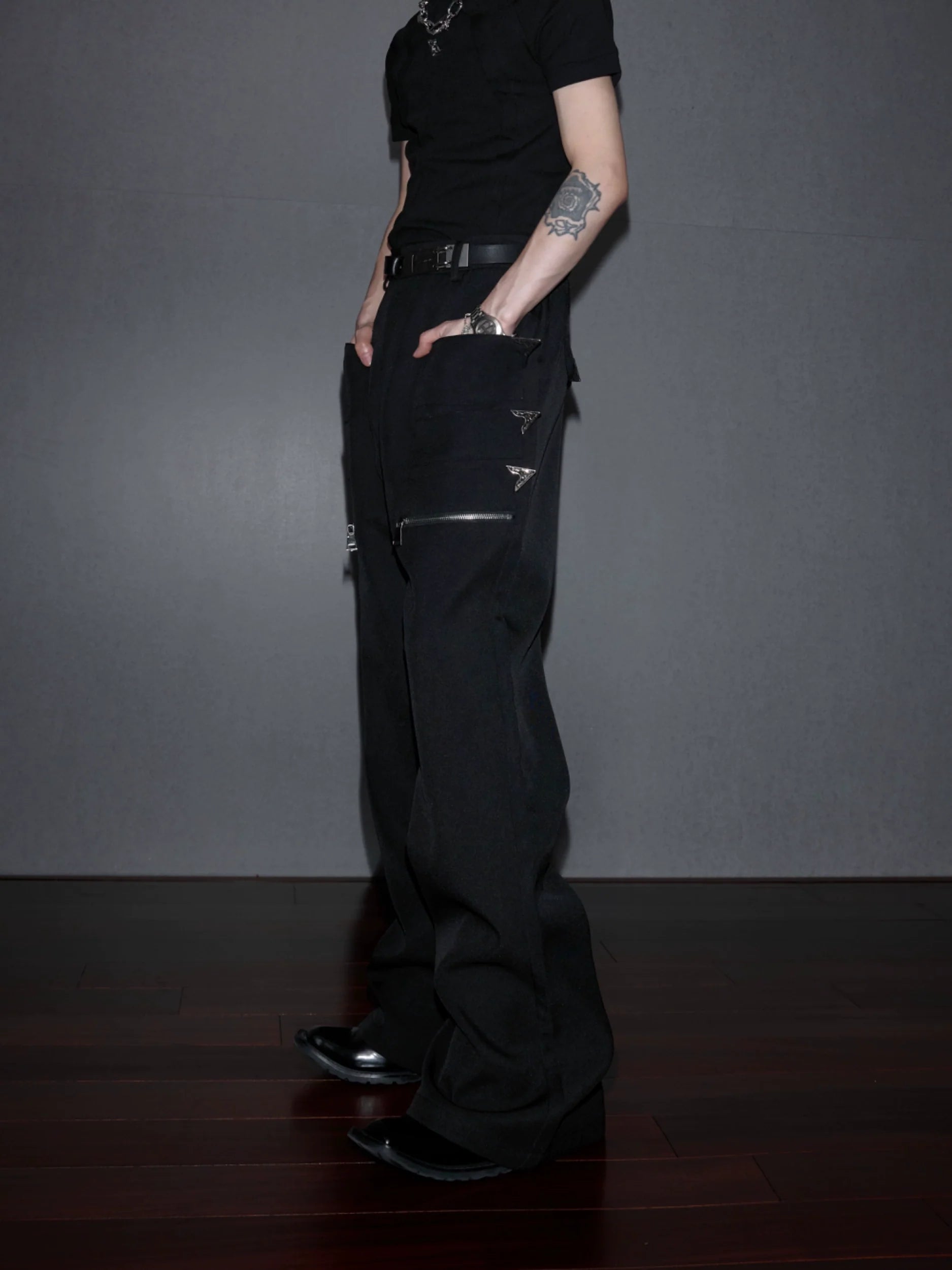 【25s Sep.】Vintage Metal Zipper 3D Pocket Pants