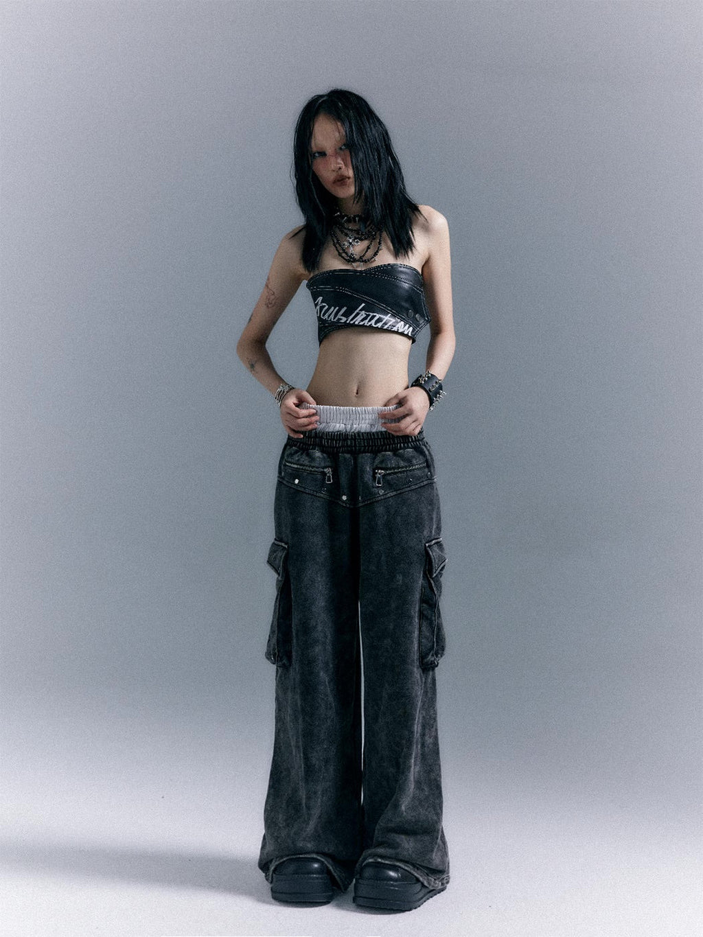 Double waist sweatpants