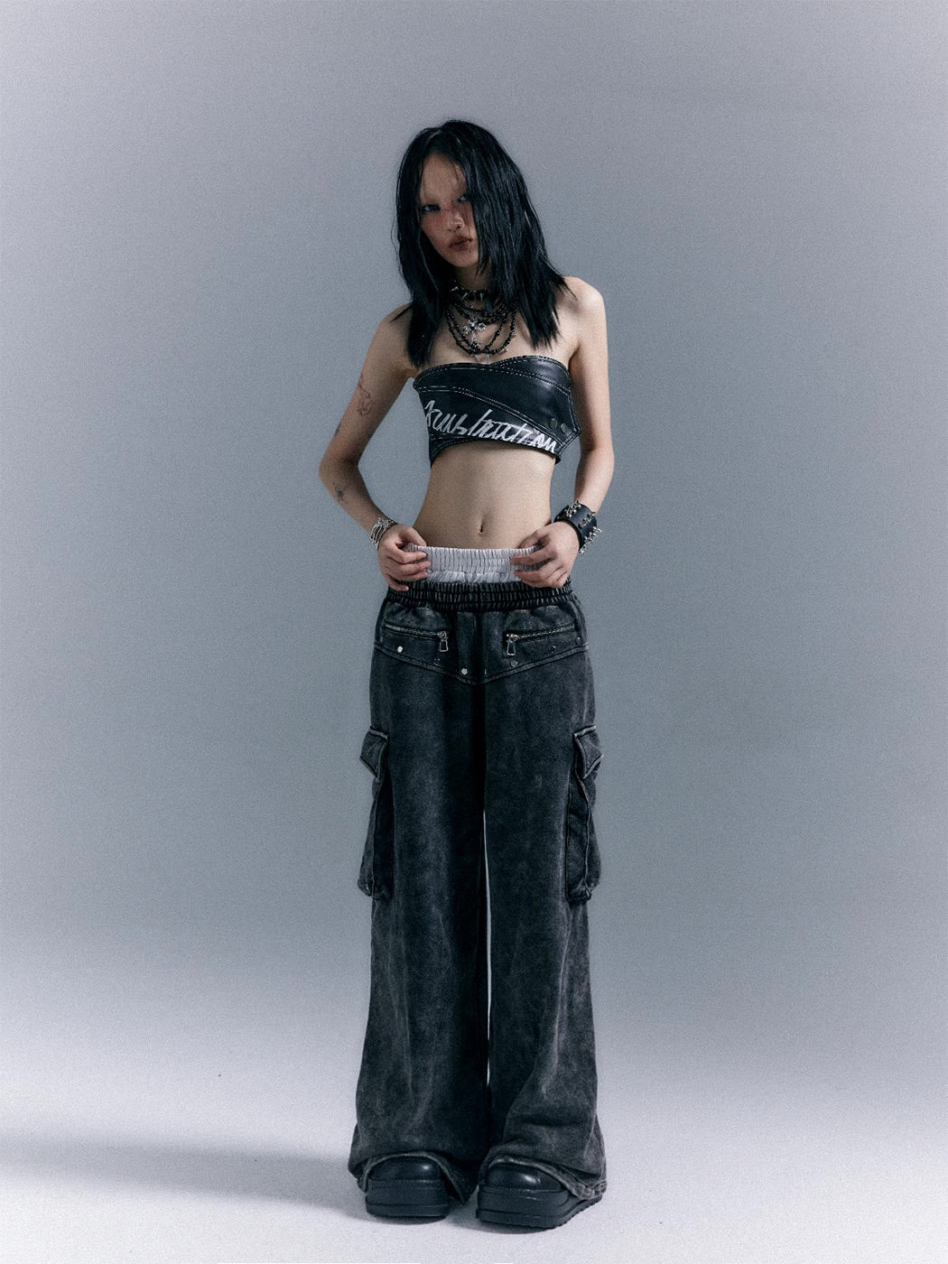 Double waist sweatpants
