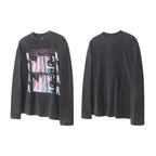 Layered Distressed Washed Long Sleeve Tee