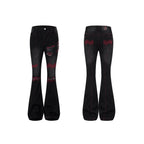 【26s Mar.】Flared Red Striped Jeans
