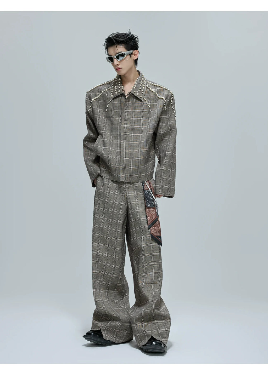 【25s Oct.】Pearl Houndstooth Lapel Jacket/Pants