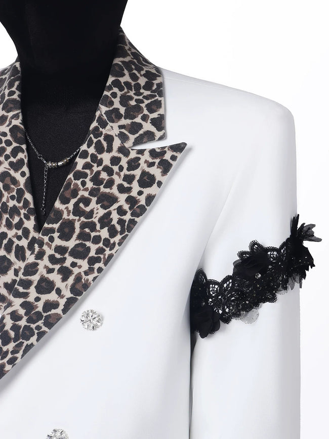 【26s May.】Leopard Collar Structured Oversized Blazer Main Image