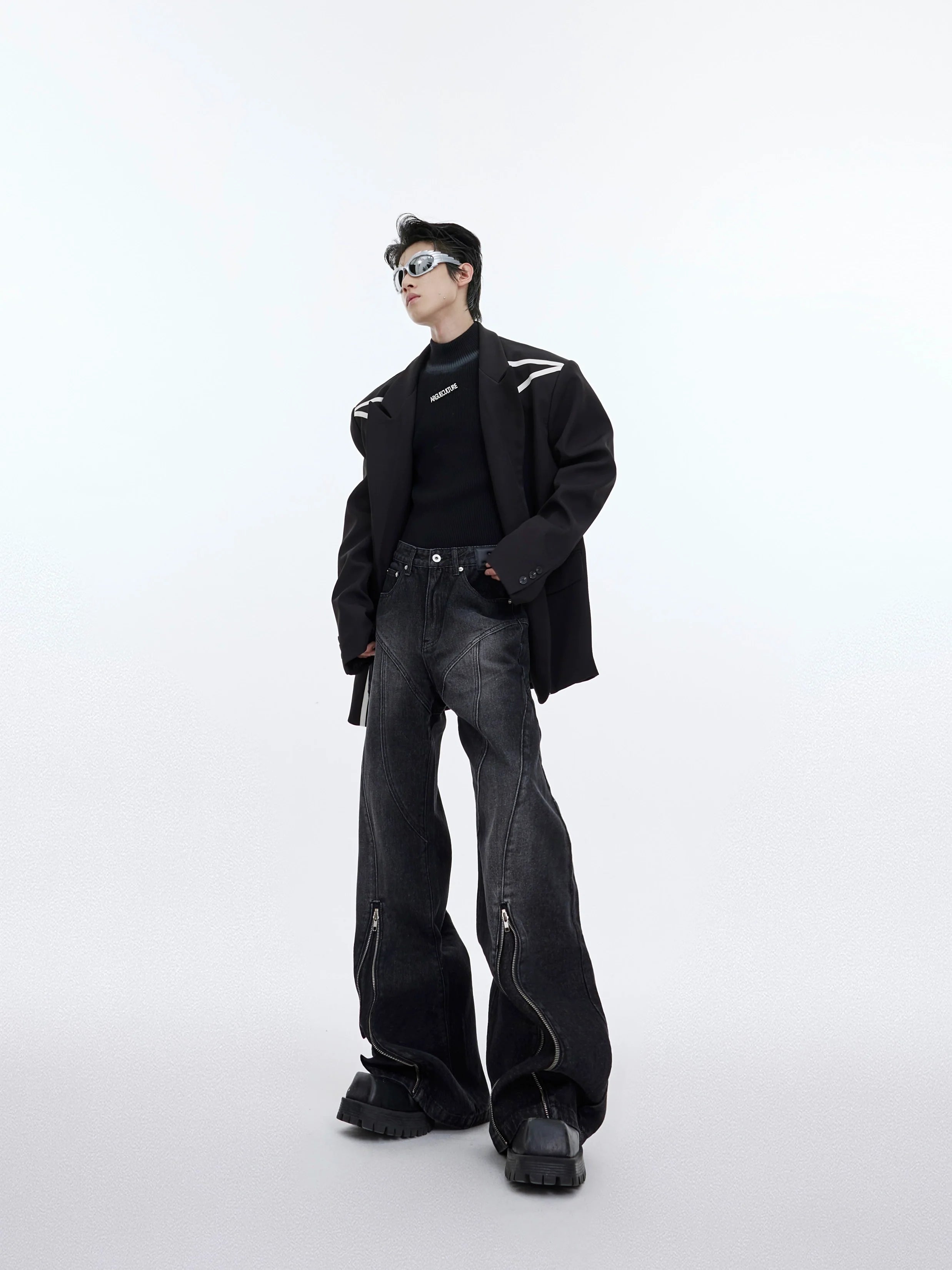 【25s Nov.】Washed Distressed Structured Jeans