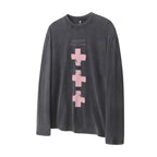 Layered Distressed Washed Long Sleeve Tee