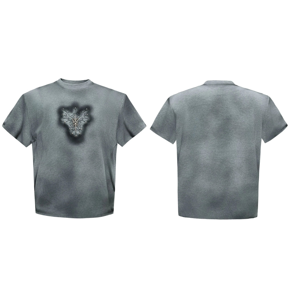 Hand-Painted Gradient Shoulder Tee