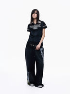 Double Waist Leopard Panel Sweatpants