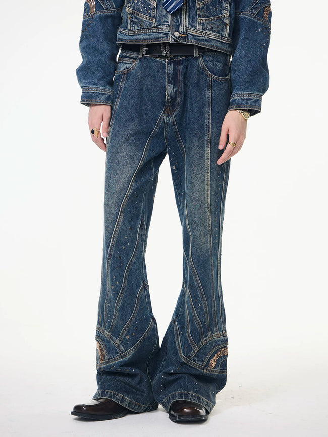 【26s Apr.】Distressed Studded Sequin Denim Set Main Image
