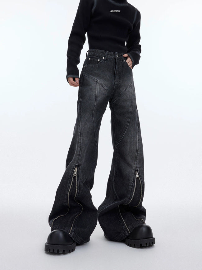 【25s Nov.】Washed Distressed Structured Jeans Hover Image