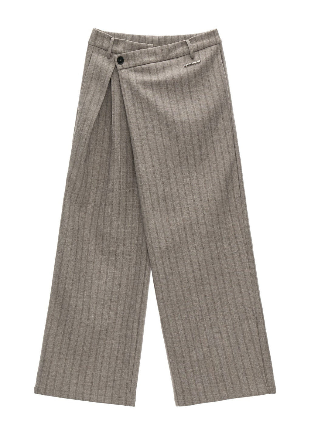 Deconstructed Stripe Pleated Pants