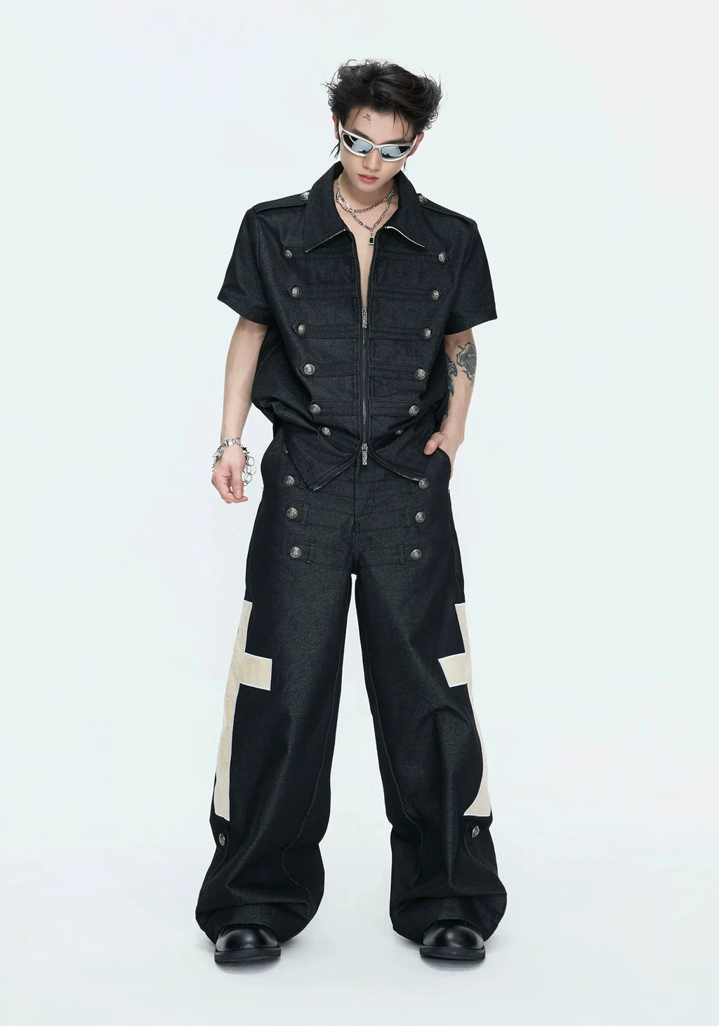 【26s Apr.】Napoleonic Double-Breasted Tee & Cross Pants