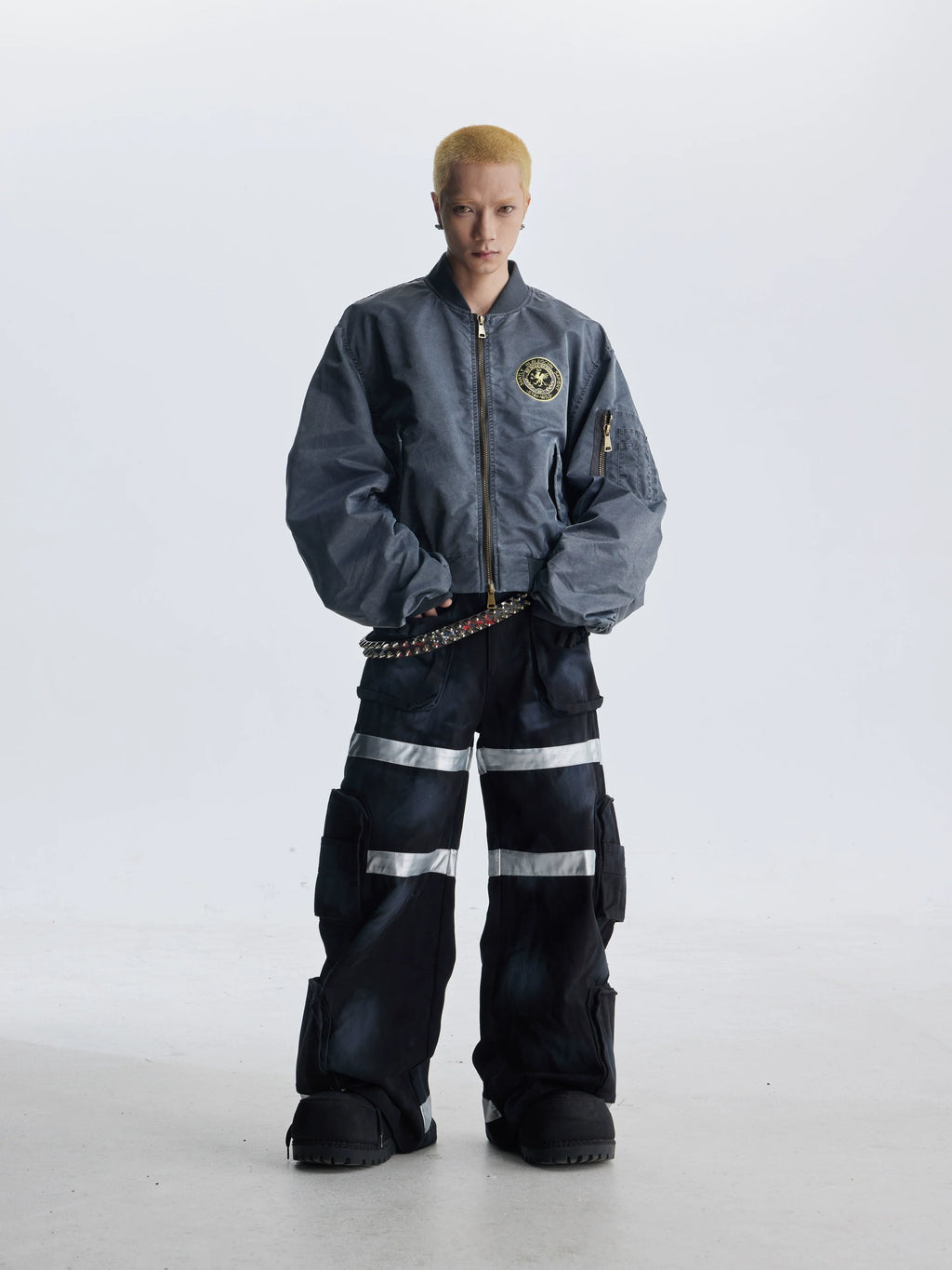 【25s Aug.】Street Dirty Dyed Multi-pocket Jeans