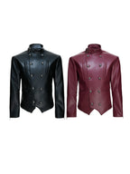 【26s Mar.】Napoleon Double-Breasted Leather Jacket