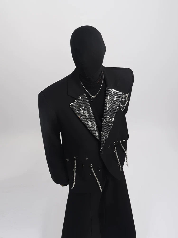 【26s Mar.】Sequin Tweed Chain Blazer