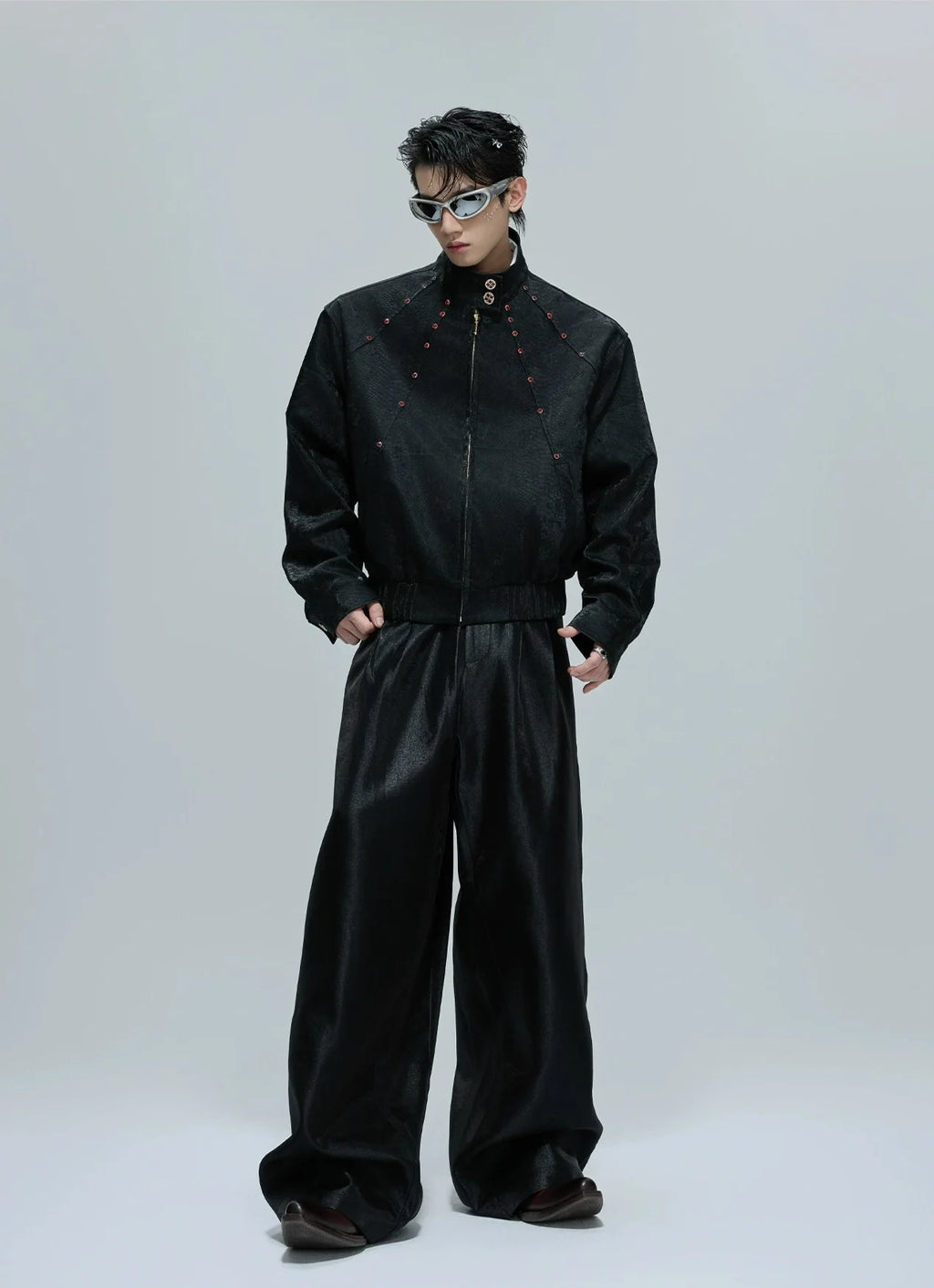 【25s Oct.】Python Textured Leather Fashion Jacket