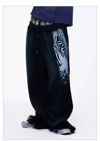 Double Waist Leopard Panel Sweatpants