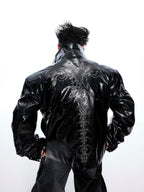 【25s Apr.】Shiny Studded Leather Jacket