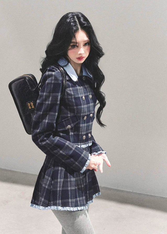 Proust Blue Plaid Academia Set