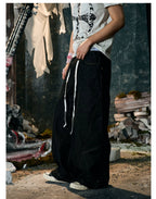 【26s Jan.】Boxing Velvet Curved Wide-Leg Denim Pants