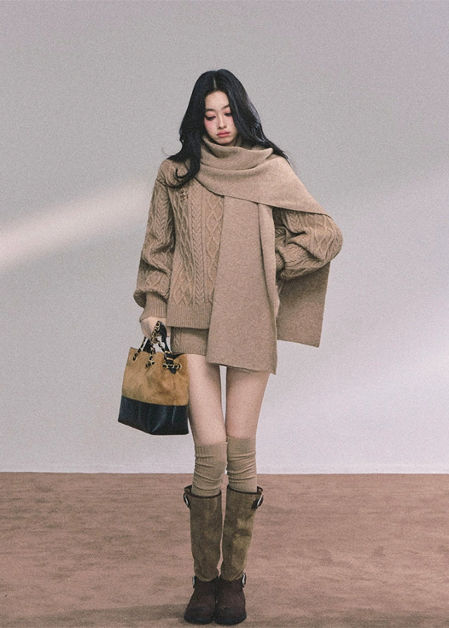 Maison Lumière Luxe Knit Three-Piece Set