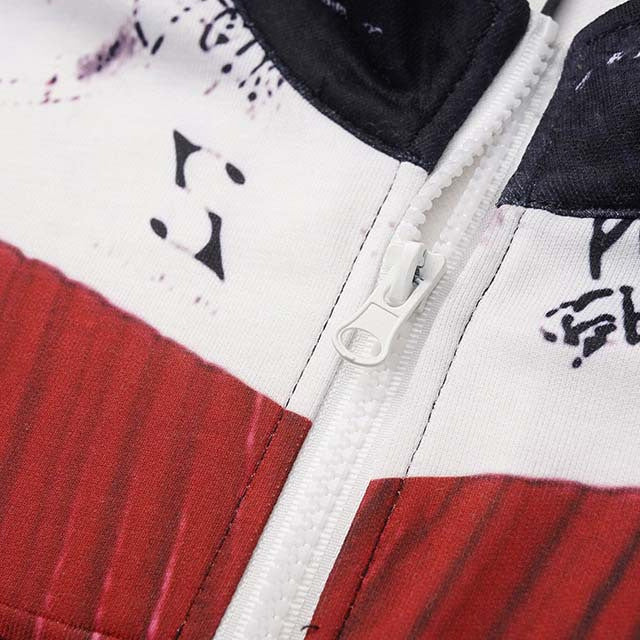 Graffiti Contrast Half-Zip Polo Tee Main Image
