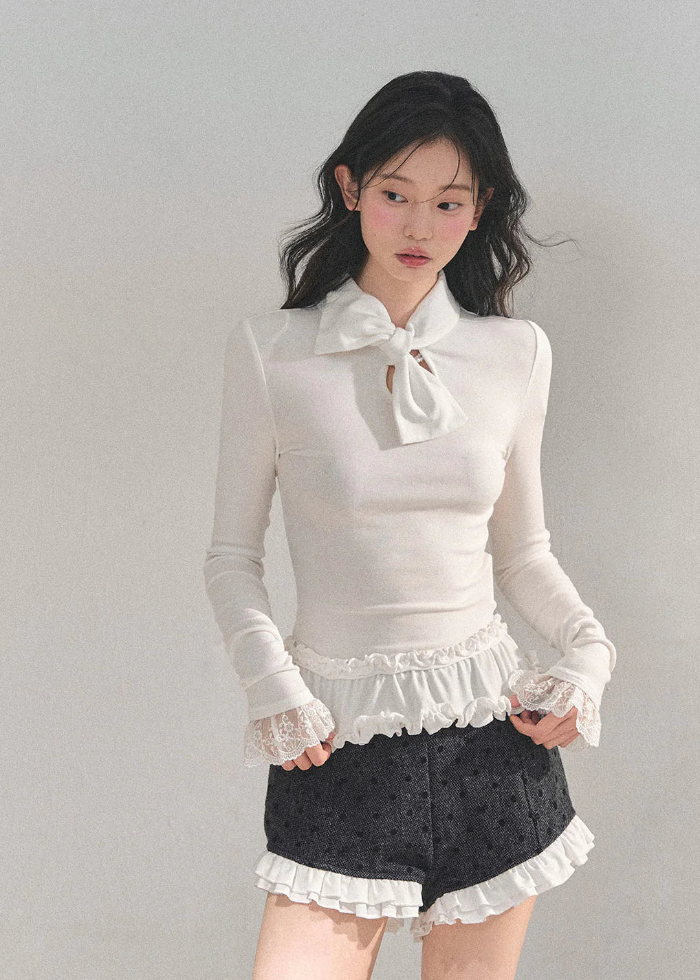 Moonlit Lace Flutter Top