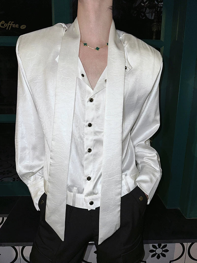 【26s Jan.】Minimal Leather Long-Sleeve Shirt Jacket