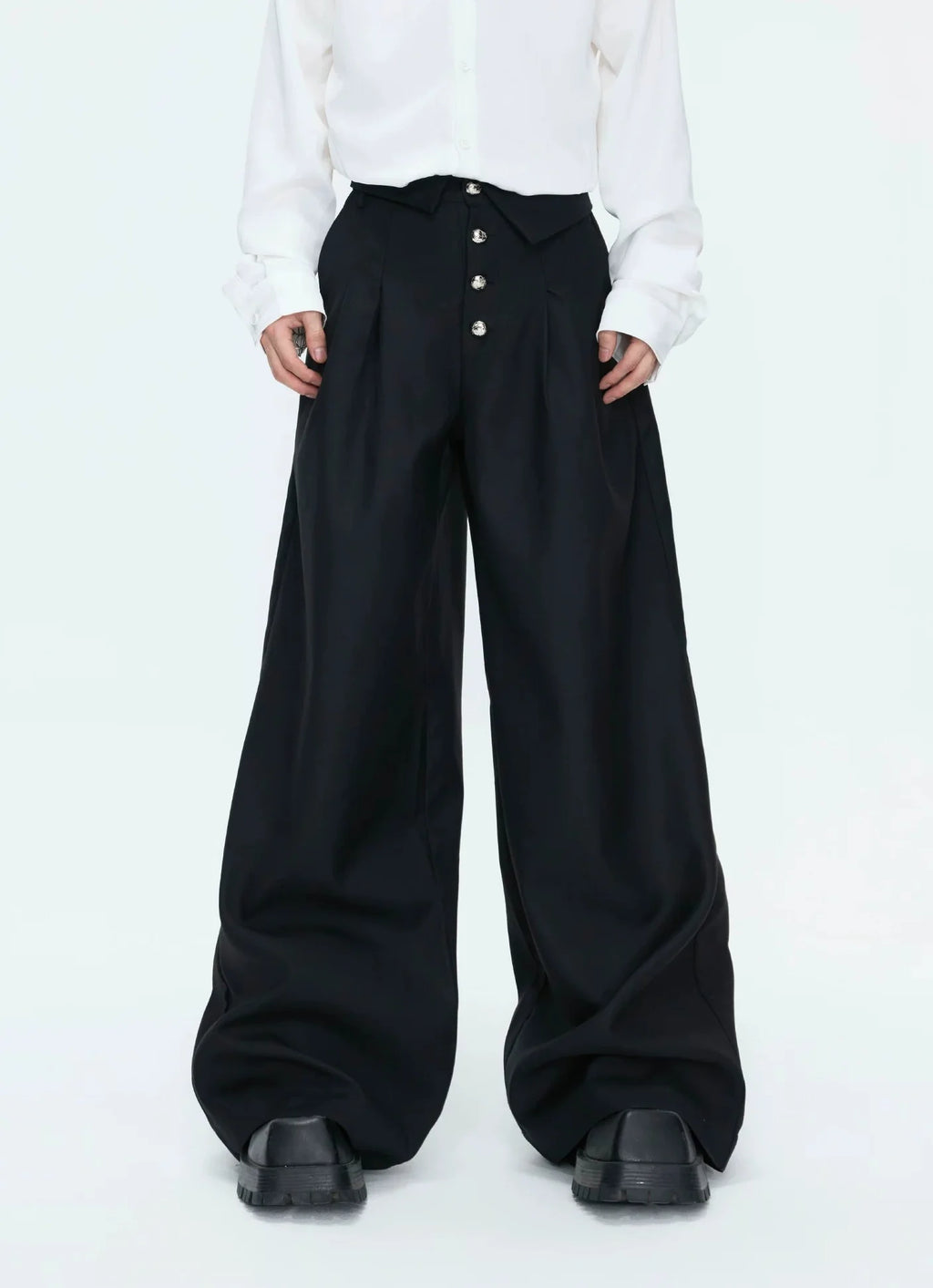 【26s Apr.】Silver Detail Double-Breasted Tailored Suit Set