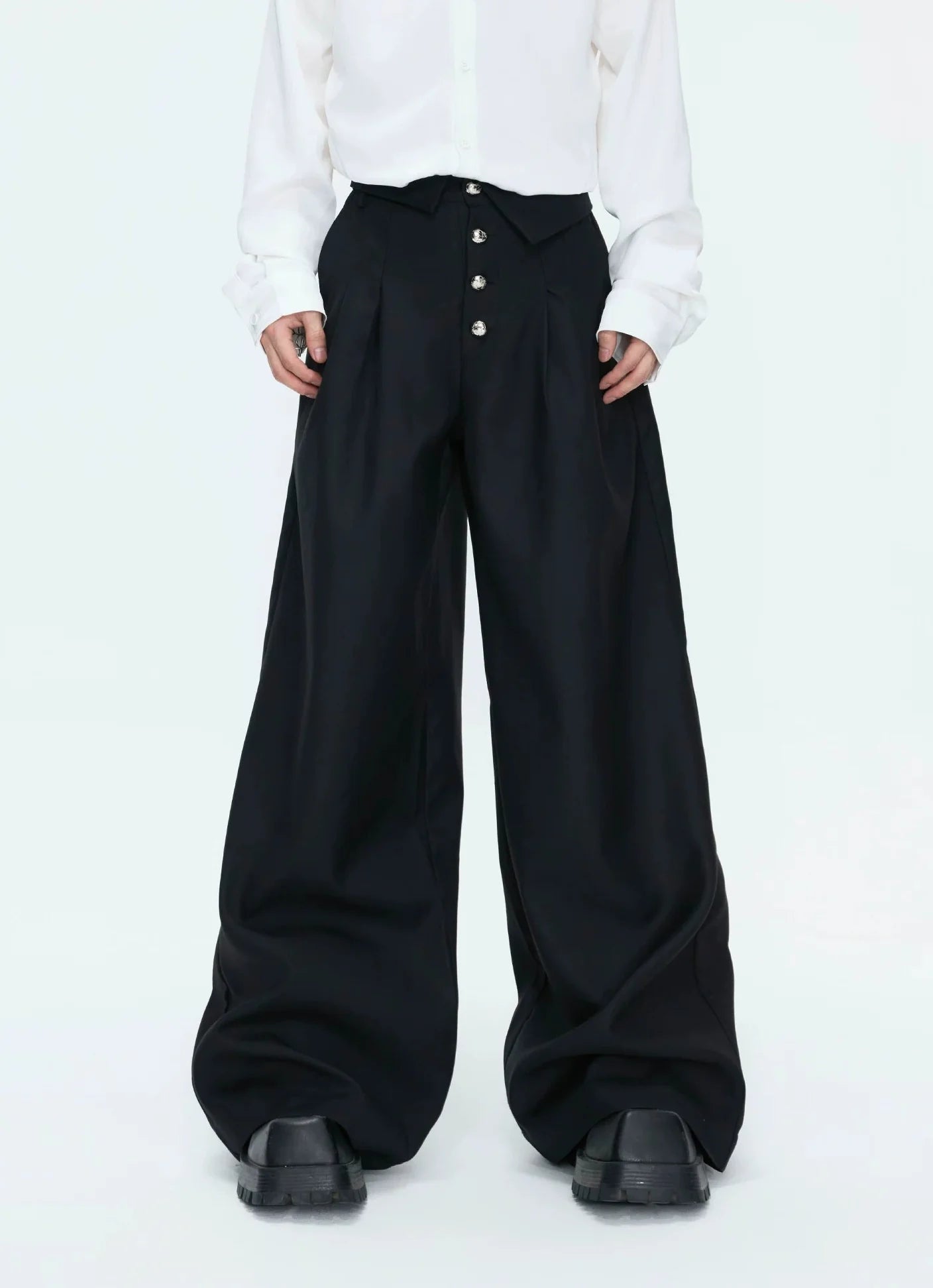 【26s Apr.】Silver Detail Double-Breasted Tailored Suit Set