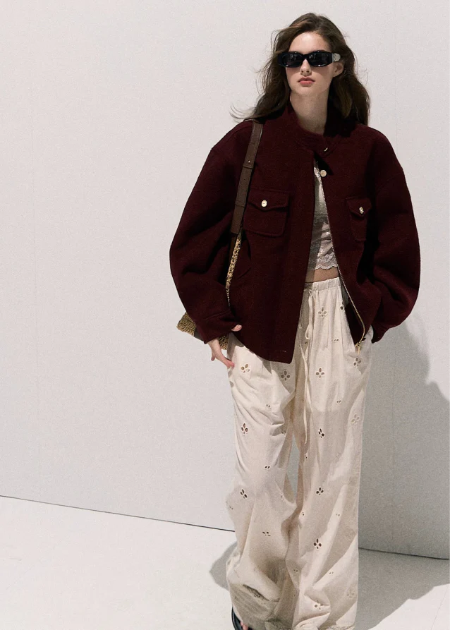 Cashmere Blend Silhouette Jacket