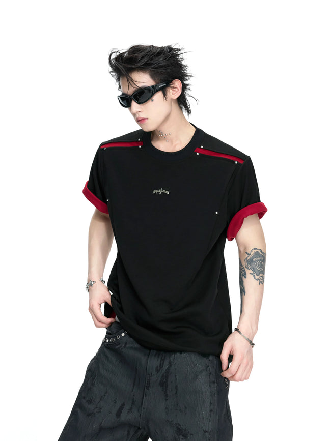 【26s Apr.】Reversible Contrast Oversized Sleeve Tee Main Image