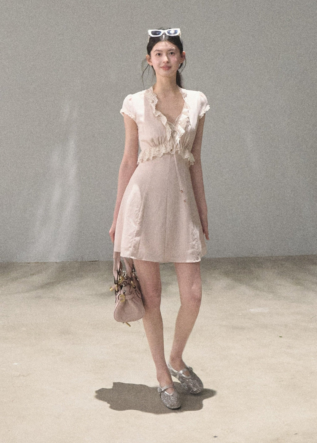 18:59 in Paris Lace-Up Resort Dress
